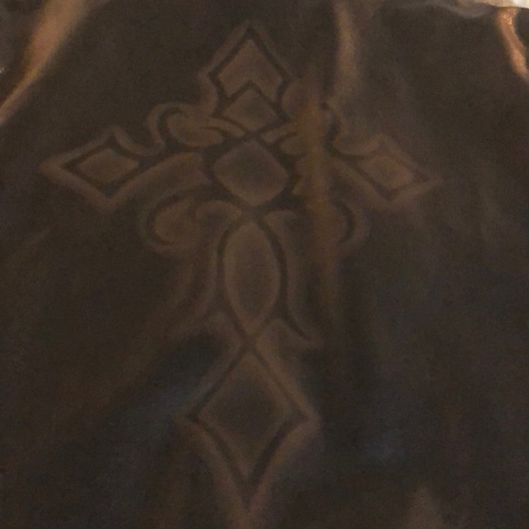 Leather jacket/cross on the back - Picture 4 of 8